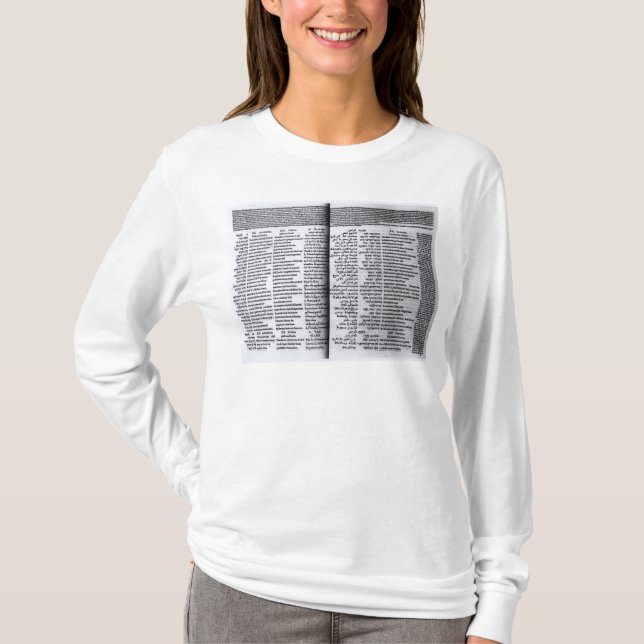T-shirt Salmo de David: Psalterim Octaplums, 1516 (Frente)