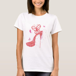 T-shirt Salto-Camisa alta da flor