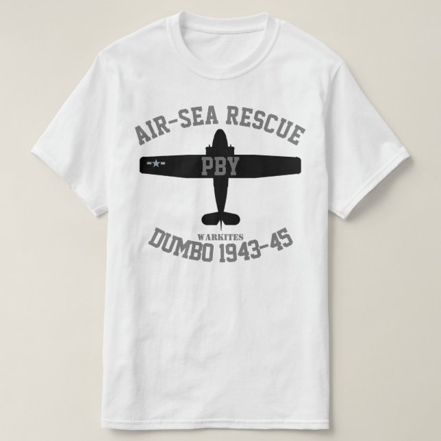 T-shirt Salvamento aero-marítimo PBY de Warkites (Frente do Design)