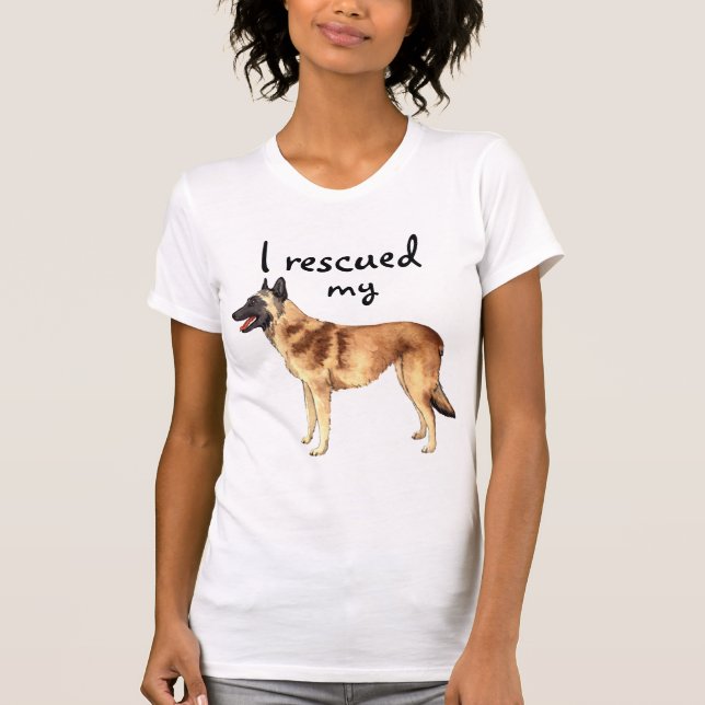 T-shirt Salvamento de Malinois Belgas (Frente)