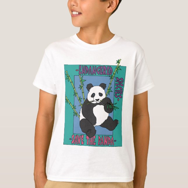 T-shirt Salvar a panda (Frente)