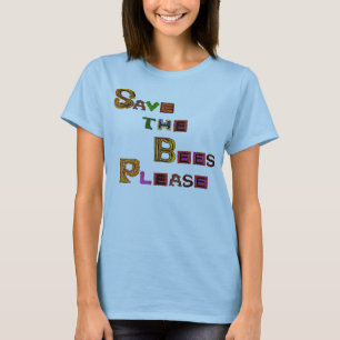 T-shirt Salvar as abelhas satisfazem o estilo Funky