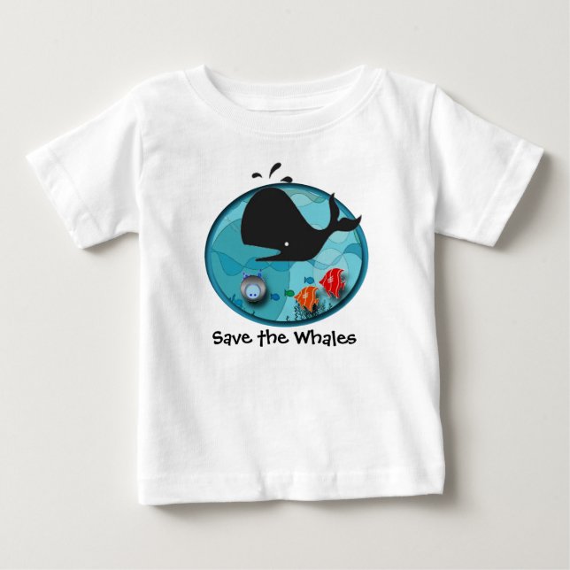 T-shirt Salvar as baleias (Frente)