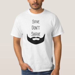 T-shirt "Salvar não comer" Barba Sensibilização Camisa-T