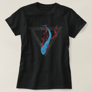 T-shirt salvar nosso triângulo SOS para tubarões