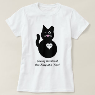 T-shirt Salvar o mundo, um gatinho de cada vez