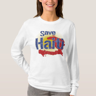 T-shirt Salvar rendimentos de Haiti (azul) - vão à CRUZ