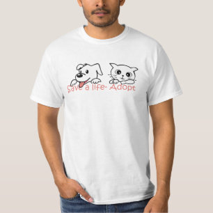T-shirt salvar uma adoção de vida