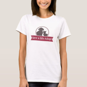 T-shirt salvar uma adoção de vida