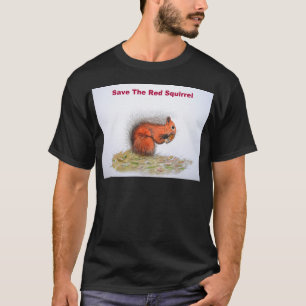 T-shirt Salve o esquilo vermelho