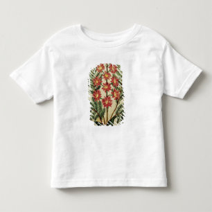 T-shirt Samambaia com as flores vermelhas e amarelas