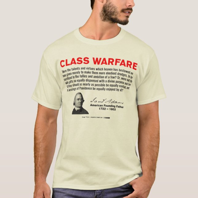 T-shirt Samuel Adams, guerreiro da classe (Frente)