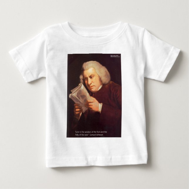 T-shirt Samuel Johnson Love Is Wisdom Gifts Cards Etc (Frente)