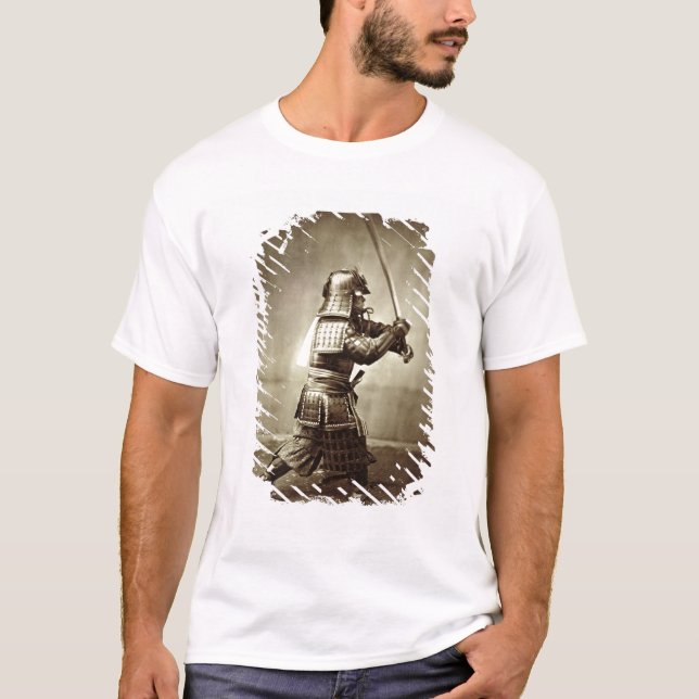 T-shirt Samurai com espada aumentada, c.1860 (impressão do (Frente)