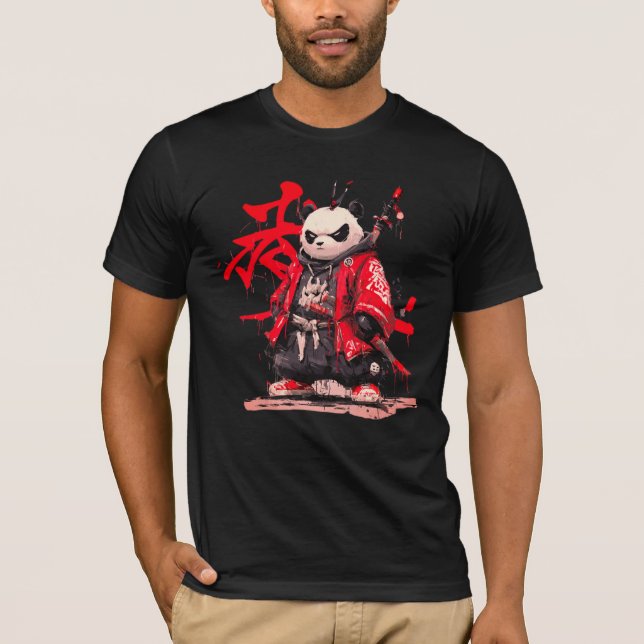 T-Shirt Samurai panda. (Frente)