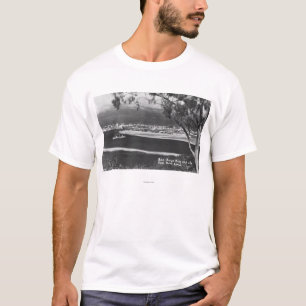 T-shirt San Diego, baía de CA e cidade do Point Loma