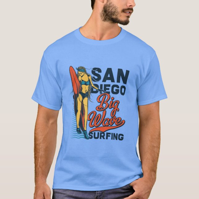t-shirt San Diego Big Wave Surfing (Frente)