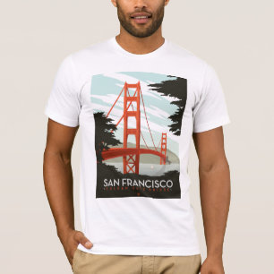 T-shirt San Francisco, CA - golden gate bridge