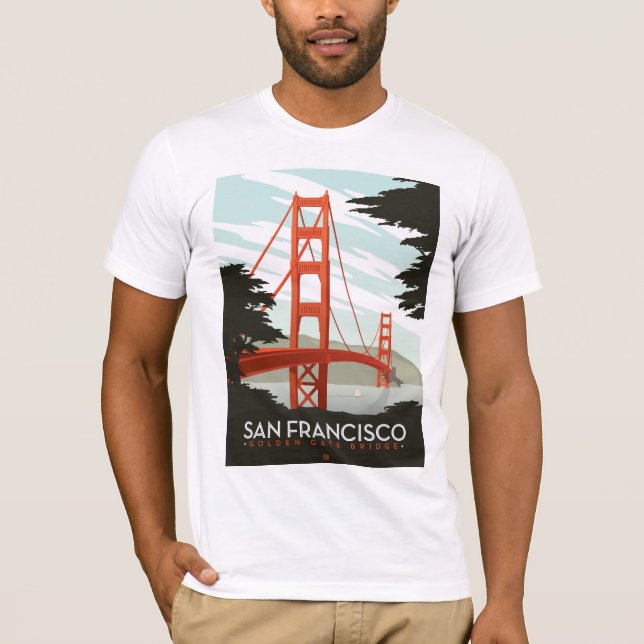 T-shirt San Francisco, CA - Ponte Ouro Gate (Frente)