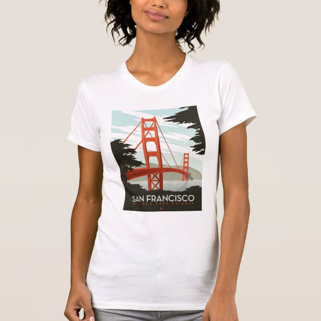 T-shirt San Francisco, CA - Ponte Ouro Gate (Frente)