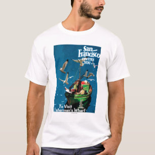 T-shirt San Francisco, o cais de CaliforniaFisherman