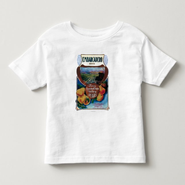 T-shirt San Jose, etiqueta da pera de (Frente)
