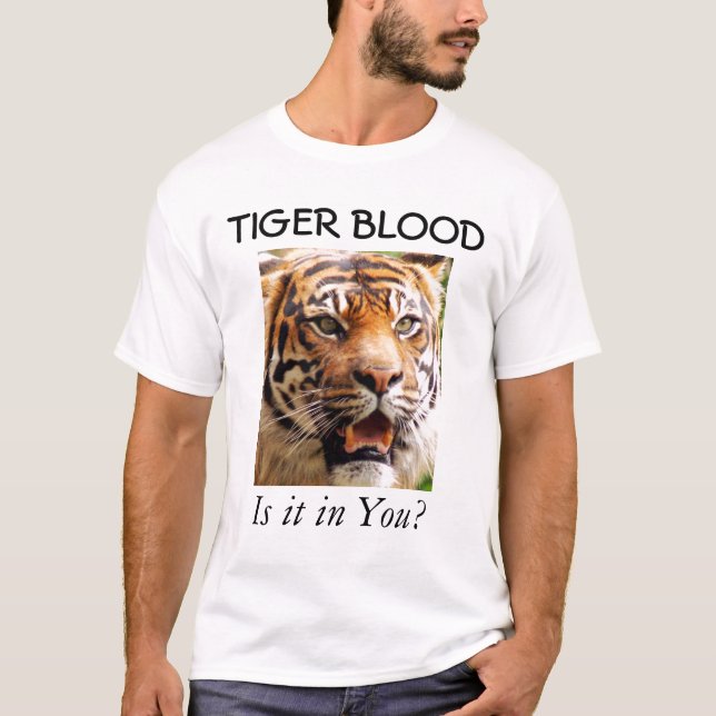 T-shirt SANGUE do TIGRE, está em você? (Frente)