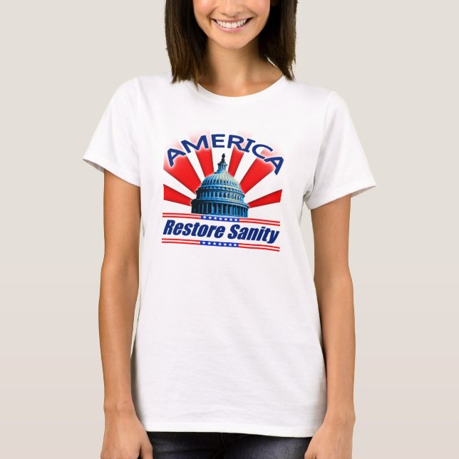 T-shirt Sanidade América da restauração (Frente)