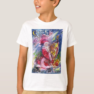 T-shirt SANTA CLAUS JOGANDO HARP NO Natal LUMINOSO