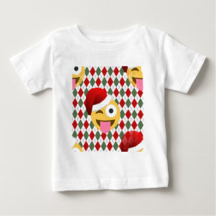 T-shirt santa claus piscar os olhos emoji