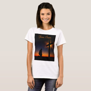 T-shirt Santa Cruz ao Pôr do Sol (Personalizar)