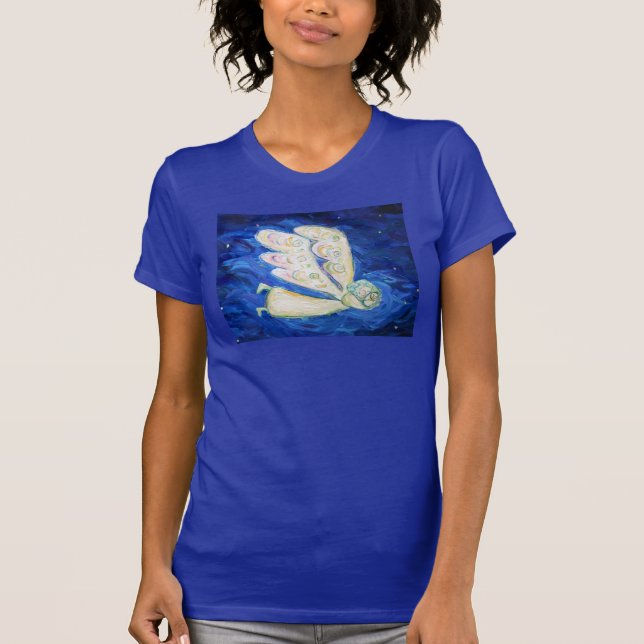 T-shirt Santa Guardiã Bebê Angel Art (Frente)