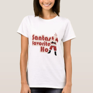 T-shirt Santas Favoritas Ho Engraçado Natal