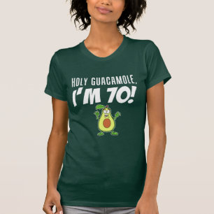 T-shirt Santo Guacamole, tenho 70 Cartoon Avocado (ON DARK
