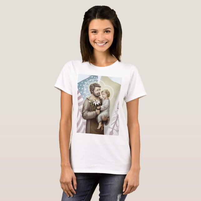 T-shirt Santo Joseph, o Protetor (Frente Completa)