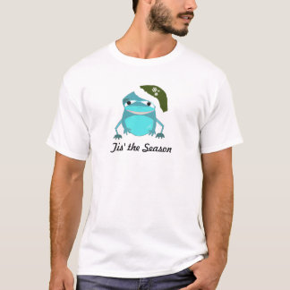 T-shirt Sapo de Boca Larga com um Chapéu Festivo