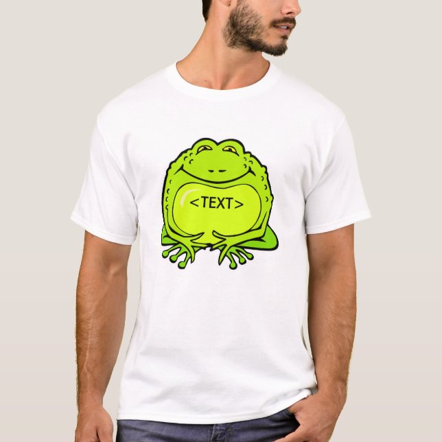 T-shirt sapo de gordura feliz,<TEXT> (Frente)
