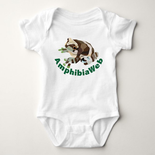 T-shirt Sapo do leite de AmphibiaWeb Amazon para bebês (Frente)