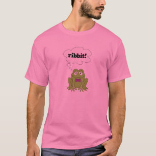 T-shirt sapo engraçado dizendo ribbit