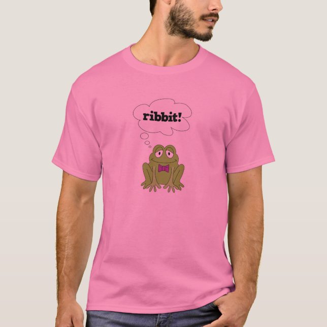 T-shirt sapo engraçado dizendo ribbit (Frente)