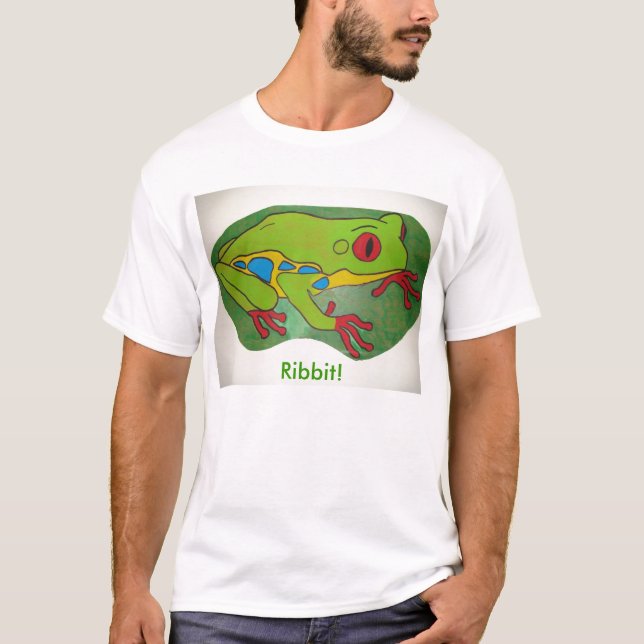 T-shirt Sapo pintado, Ribbit! (Frente)