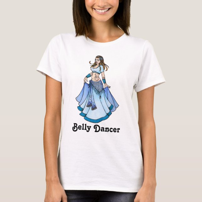 T-shirt Sarah Blue Bellydancer (Frente)