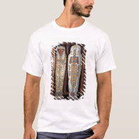 Sarcófago egípcio coberto com os hieroglyphics (p