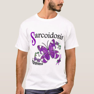 T-shirt Sarcoidosis da borboleta 2 do vitral