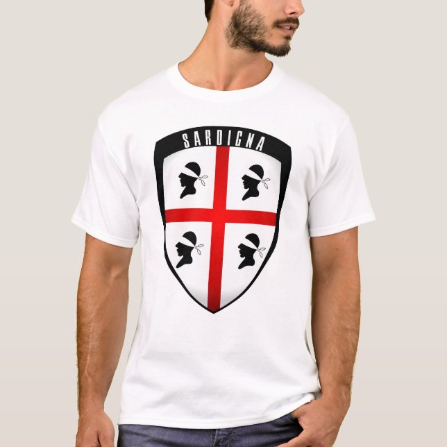 T-shirt Sardenha, escudo (Frente)