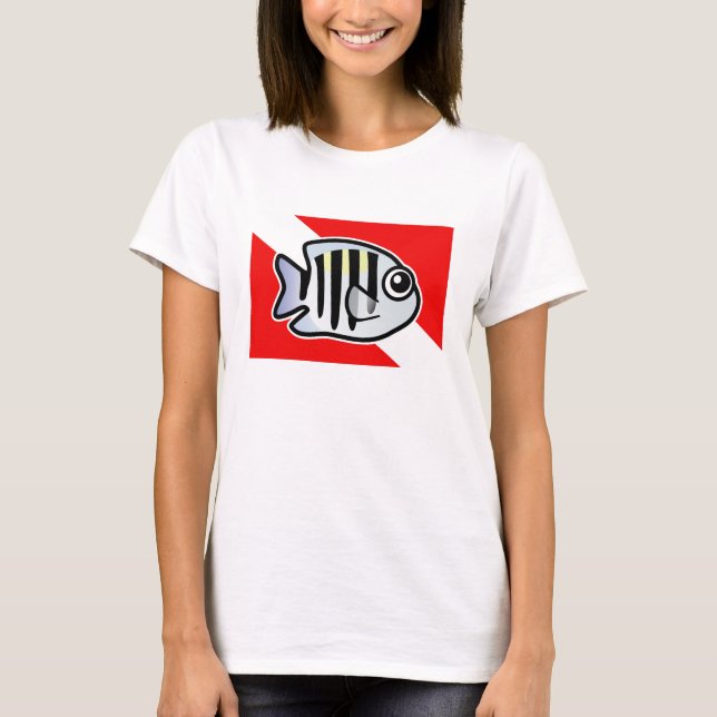 T-shirt Sargento de Cartoon Major Dive Flag (Frente)
