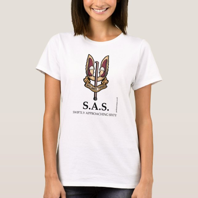 T-shirt ‘SAS - Aproximando-se constantemente de 60’ T-Shir (Frente)
