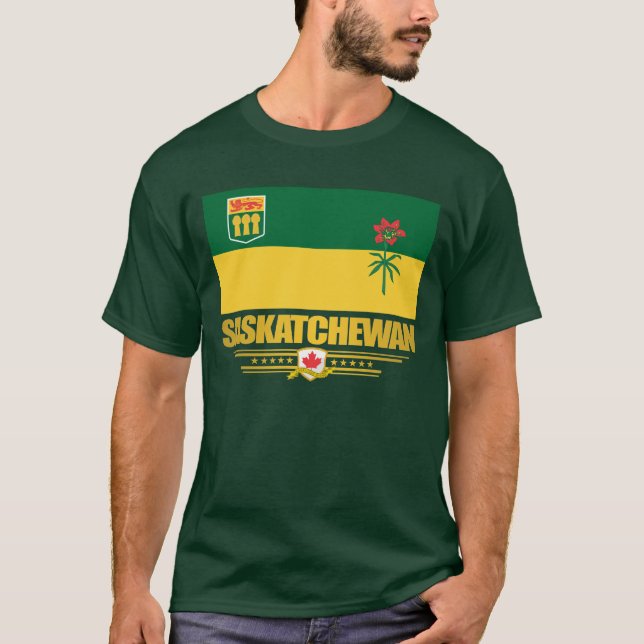 T-shirt Saskatchewan Flag Roupa (Frente)