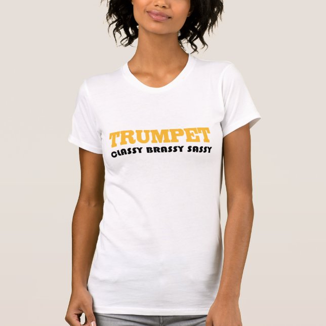 T-shirt Sassy elegante da trombeta (Frente)