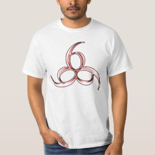 T-shirt satânico de 666 esboços (VERMELHO)